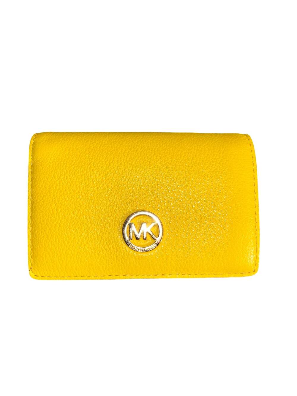 Michael Kors Fulton Small Bifold Wallet in Sunflower Yellow Saffiano Leather